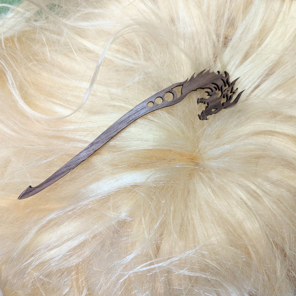 Dragon Walnut Wooden Hair Stick